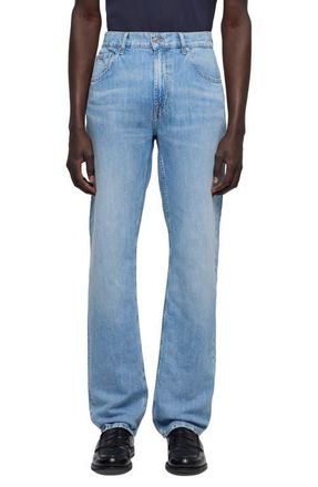 7 For All Mankind The Straight Cotton & Linen Jeans in Coastal at Nordstrom, Size 31