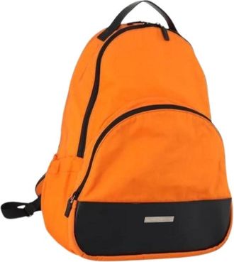 Gucci Pre-owned Nylon Rugzak - Dames - Vintage Rugzakken - Oranje - ONE Size - Nylon - Vintage