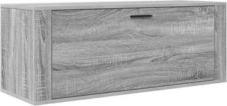 vidaXL Vidaxl - Mueble Zapatero Pared Contrachapada Gris Sonoma 100x35x38 Cm