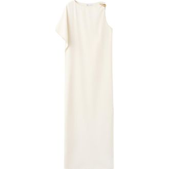 Mango Asymmetric Column Dress in Ecru at Nordstrom, Size 4