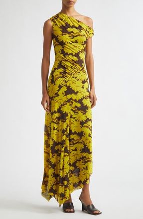 Staud Amaris Floral Print Maxi Dress in Golden Daisy at Nordstrom, Size X-Large