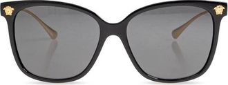 Versace Sunglasses, female, Black, Size: 57 MM Oversized Squared Sunglasses
