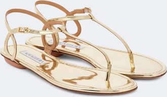 Aquazzura Sandalias Almost Bare de piel metalizada