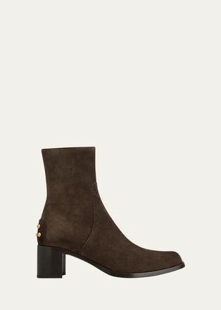 Tod's 60MM Studded Suede Ankle Boots