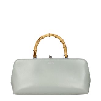 Jil Sander Handtasche Damen Leder Gr&uuml;n/Seeschaum