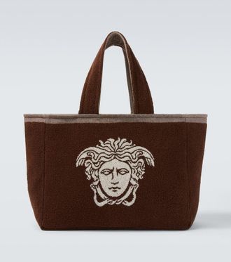 Versace Bolso Medusa de rizo de algod&oacute;n en jacquard