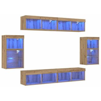 vidaXL Vidaxl - Centro De Entretenimiento 8 Pcs Roble Artisan 40 X 28.5 X 40 Cm