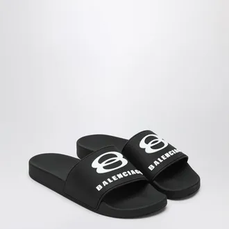 Balenciaga Rubber Slide Sandals For The Pool