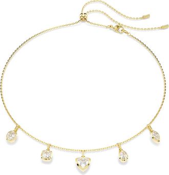 Swarovski Imber Crystal Charm Necklace in White/Gold at Nordstrom
