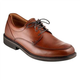 Ecco Mens Holton Apron Toe Tie Shoes In Cognac