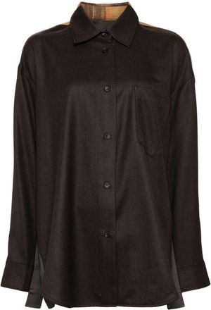 JNBY check-pattern jacket - women - Wool/Polyester/Cotton - S - Brown