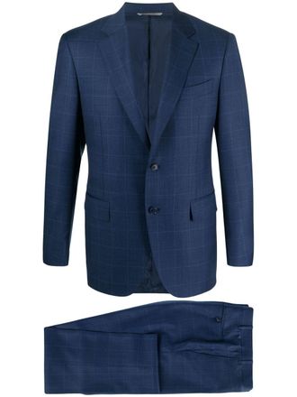 Canali single-breasted two-piece suit - Blue