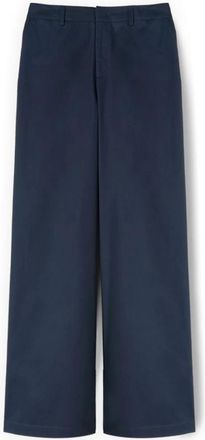 Motivi Wide Broeken - Dames - Wijde Broeken - Blauw - M - Katoen - Broeken