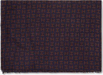 Hemisphere Kaschmir- und Seidenschal mit Monogrammprint Radegunde