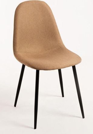 Regalos Miguel Sillas Comedor - Silla Black Teok Tela - Marr&oacute;n Arena