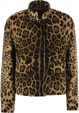 Max Mara Lichte Jassen - Dames - Winterjassen - Bruin - M - Leer - Jassen