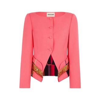 Roberto Cavalli Dames, Jassen, Roze, Maat: XS Katoen