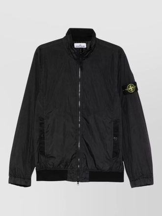 Stone Island logo nylon blouson jacket elasticated cuffs
