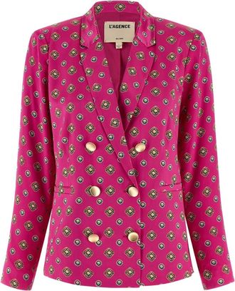 L'agence Jassen, Dames, Roze, 2Xs, Leer, Colin Blazer
