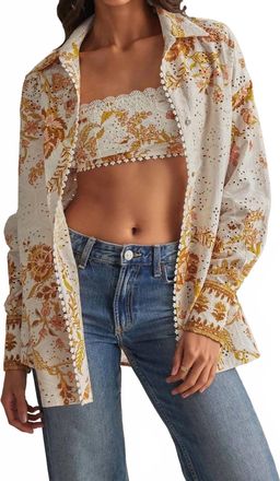 Hemant & Nandita Tora Long Sleeve Oversized Shirt In Off White