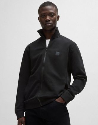 HUGO BOSS Mens BOSS Orange Zestart Mens Full Zip Sweatshirt - Black 001 - Size: 40