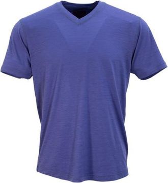 Lords of Harlech Victor Extra Fine Merino Wool V-neck Shirt in Skipper at Nordstrom, Size Xx-Large
