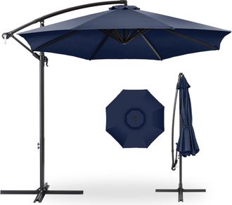 Best Choice Products 10ft Offset Hanging Outdoor Market Patio Umbrella w/ Easy Tilt Adjustment