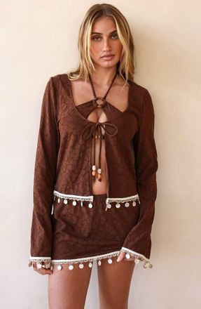 Dippin' Daisy's Swimwear Ris-k Firecracker Mini Skirt in Cappuccino at Nordstrom, Size X-Small