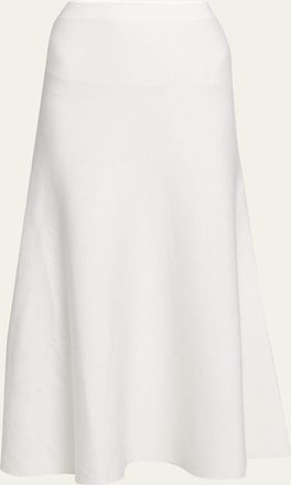 Gabriela Hearst Freddie Midi Wool-Cashmere Skirt