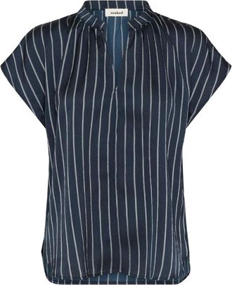 Soaked In Luxury SL Paris Shirt - - Blouses & Shirts - Donna - Blu - M