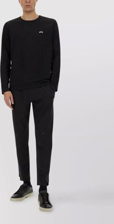 HUGO BOSS tapered leg ankle length trousers in technical fabric
