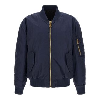 Balmain Nylon Bomber Jacket - male - Balmain - Bomber Jackets - Blue - 2XL - Jackets
