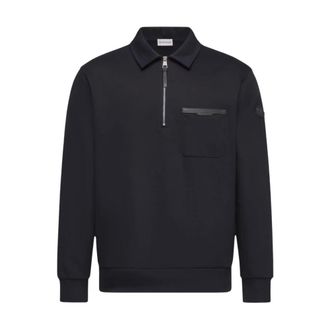 Moncler Pocket Detail LS Polo - male - Moncler - Zip-throughs - Blue - 2XL - Sweatshirts & Hoodies