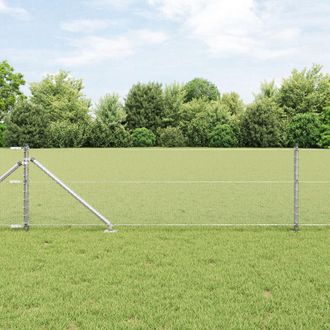 Berkfield Home Hexagon Fence 0.6x50 m Galvanised Steel in Silver