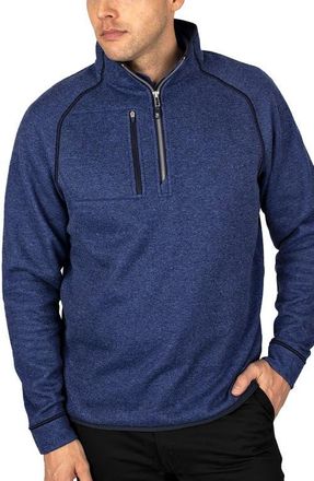 Cutter & Buck Mainsail Sweater Knit Half Zip Jacket in Tour Blue Heather at Nordstrom, Size Xxx-Large