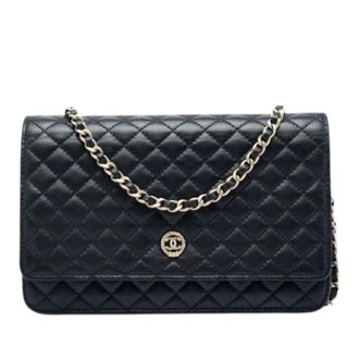 Chanel Pre-owned Quilted Crossbody Bag - Dames - Pre-owned - Zwart - Maat: ONE Size Leer