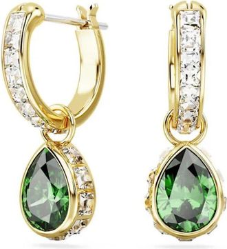 Swarovski Tijdloze Oorbellen voor Vrouwen - Dames - Oorbellen - Groen - ONE Size - Accessoires
