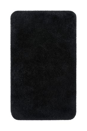 Homie Living Alfombra de ba&ntilde;o lisa de poli&eacute;ster antracita 80x150