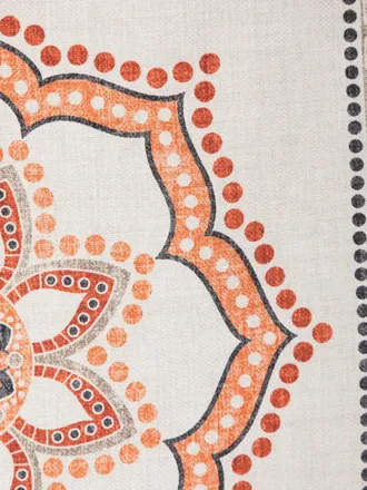 Brunello Cucinelli Mandala Pattern Silk Pocket Square Orange Accessory