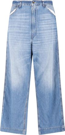 Maison Margiela Blue Wide-Leg Four Stitches Jeans