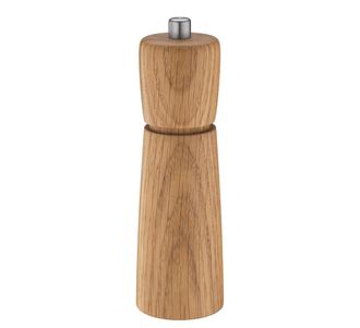 Zassenhaus Pfeffermühle HUSUM aus Eiche, Stufenlos verstellbares Hochleistungs-Keramikmahlwerk, Gewürzmühle für Pfeffer, Salz und Kräuter, 18 cm · Hersteller