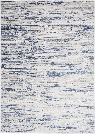 Tapiso Alfombra de salón crema azul vintage moteada suave 300 x 400 cm