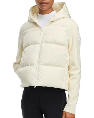 Canada Goose Hybridge Wide Quilt Knit Wool Hoodie