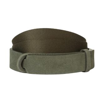 Orciani Belts, male, Green, Size: ONE SIZE Suede Nobuckle Belt
