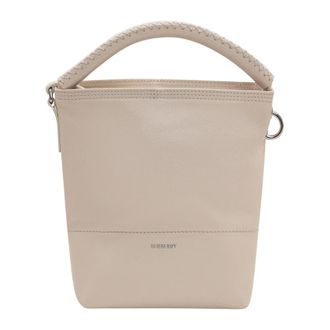 Burberry Handbags, female, Beige, Size: ONE SIZE Mini B Clip Bucket Bag