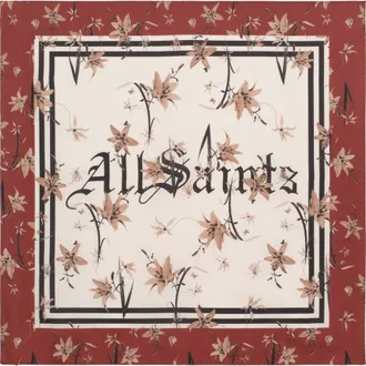 AllSaints Perta Silk Twill Scarf in Chalk Multi at Nordstrom