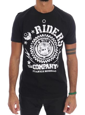 Frankie Morello Mens Riders Company Graphic Tee - Black Cotton - Size Small