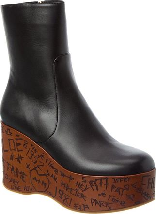 Chlo&eacute; Maxime Leather Platform Boot