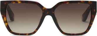 Roberto Cavalli Occhiali da sole oversize con motivo tartarugato - Marrone