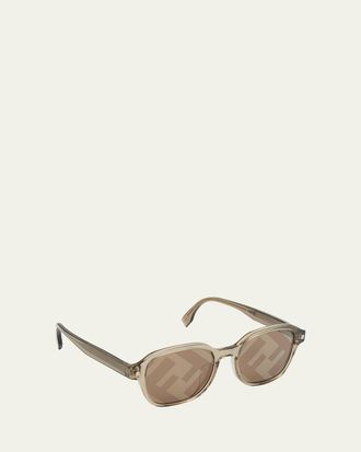 Fendi Mens Monogram Lens Square Sunglasses